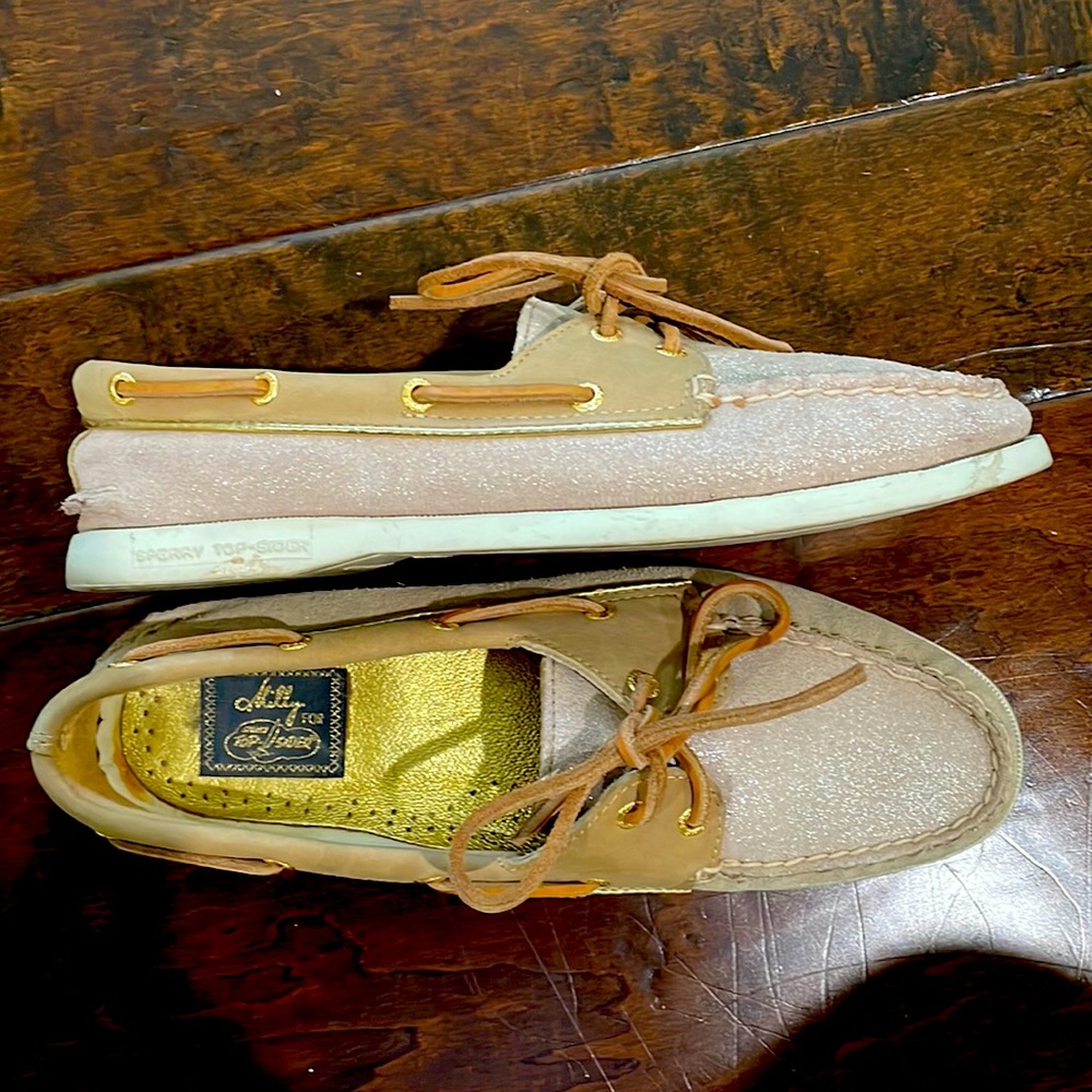 Milly for Sperry Top Siders gold light tan leather
